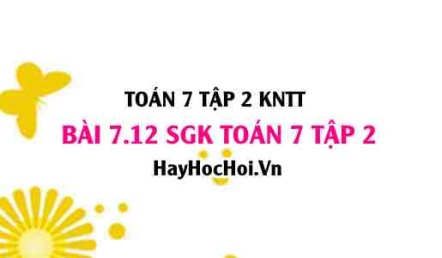 Bài 7.12 SGK Toán 7 tập 2 Kết nối tri thức